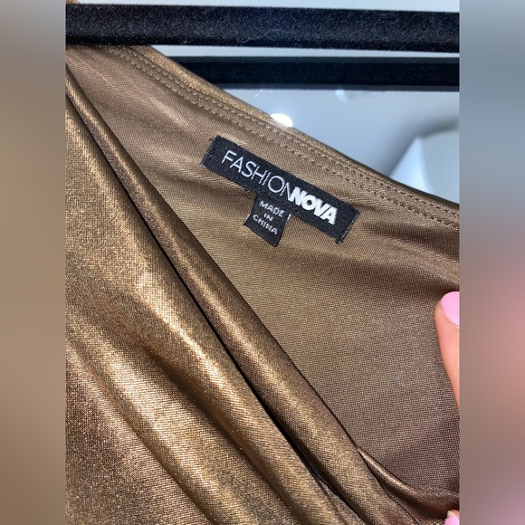 Fashion Nova Metallic Midi Dress - Picture 6 of 6